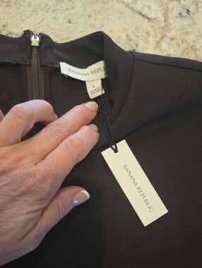 Banana Republic Everywhere Ponte Puff Sleeve Mini Dress